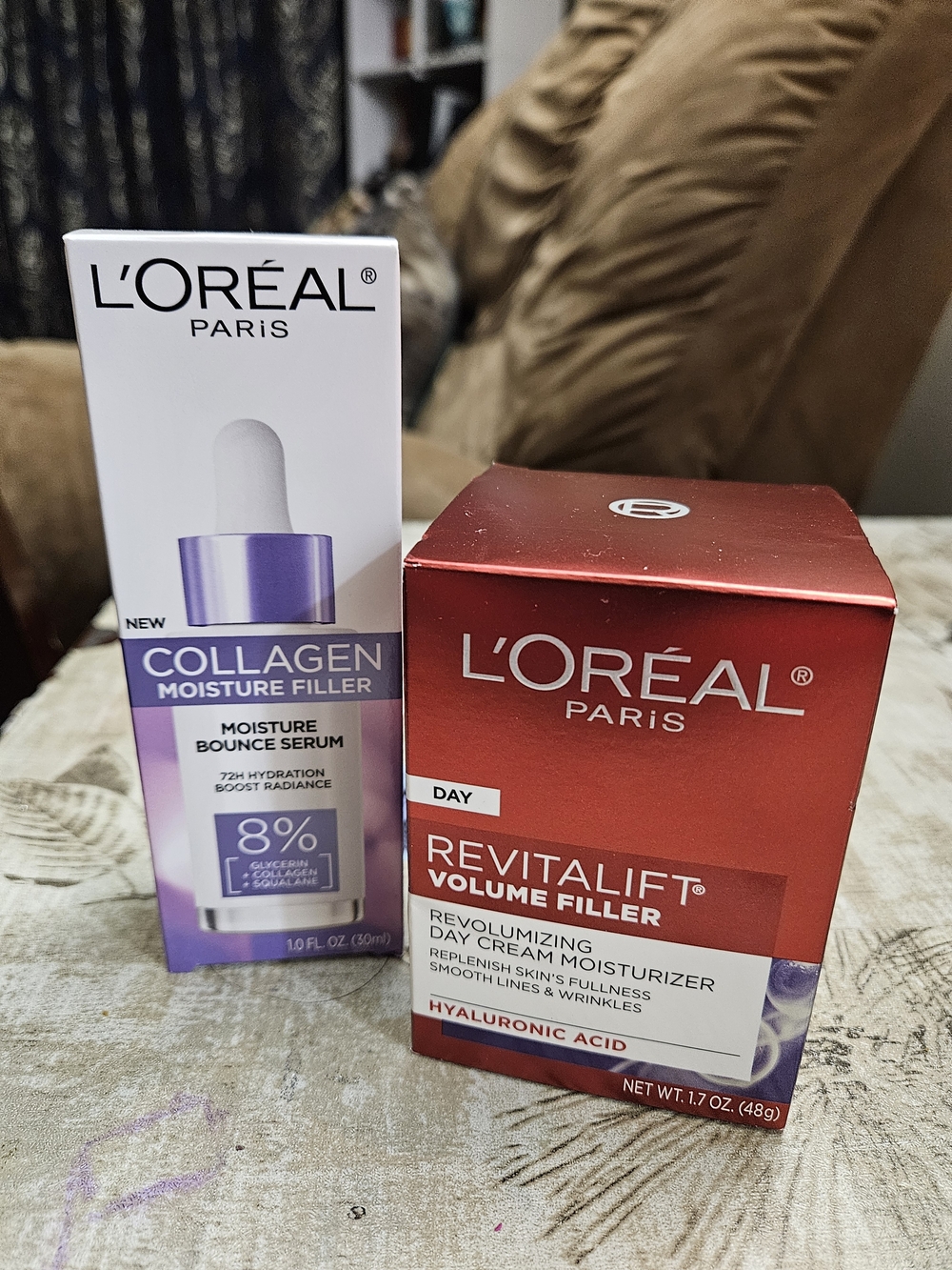 L'Oreal Revitalift & Collagen Moisture Filler Creams - Red, Purple, White